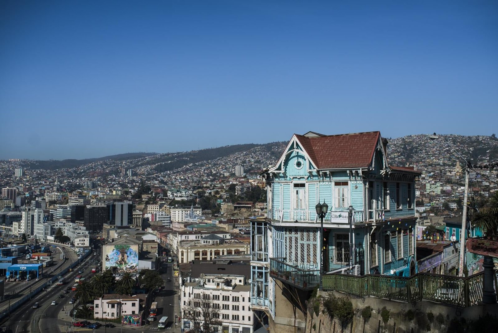 Vista panorámica de Valparaíso desde el Cerro Alegre